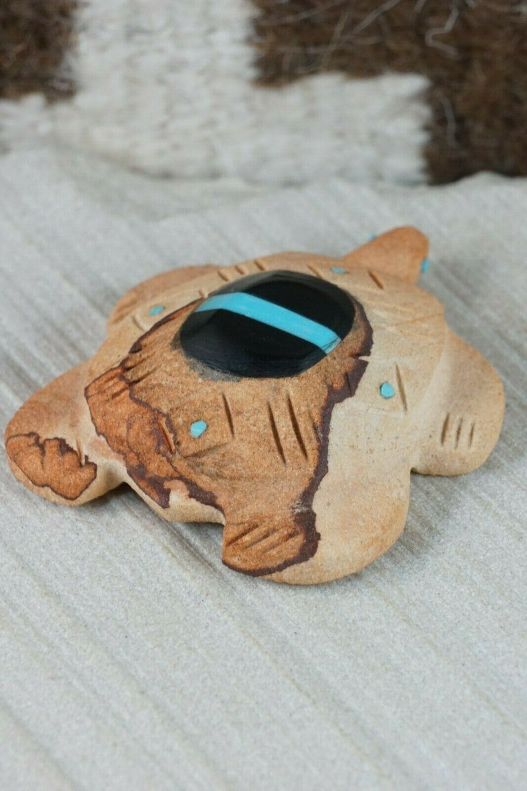 Turtle Zuni Fetish Carving - Brandon Phillips - High Lonesome Trading