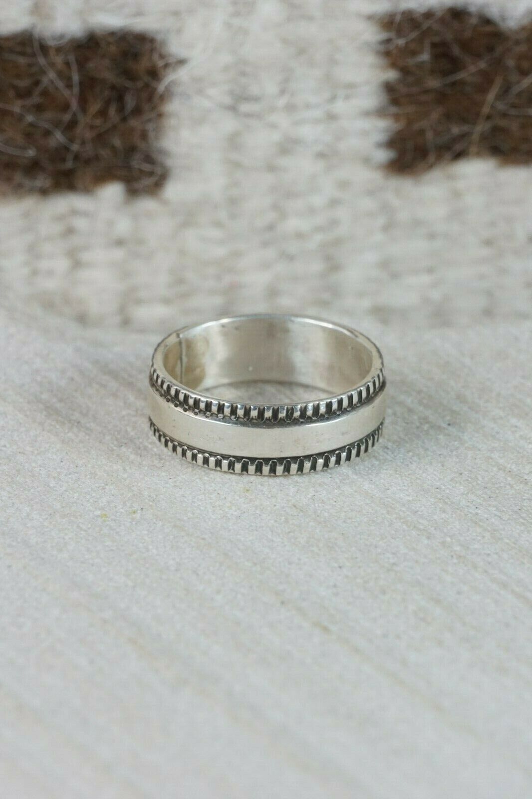 Navajo Sterling Silver Ring - Bruce Morgan - Size 10 - High Lonesome Trading