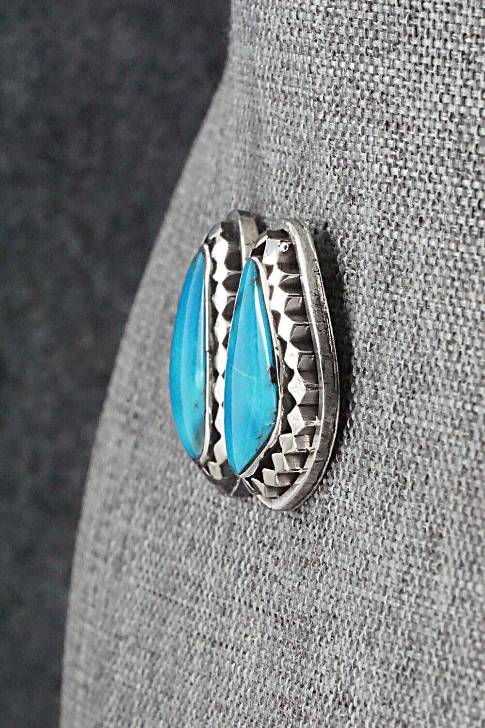 Turquoise and Sterling Silver Earrings - Sharon McCarthy