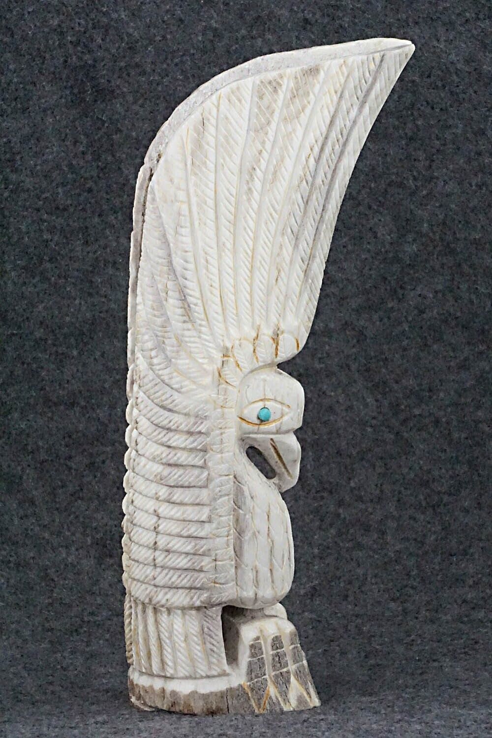 Eagle Zuni Fetish Carving - Garrick Weeka