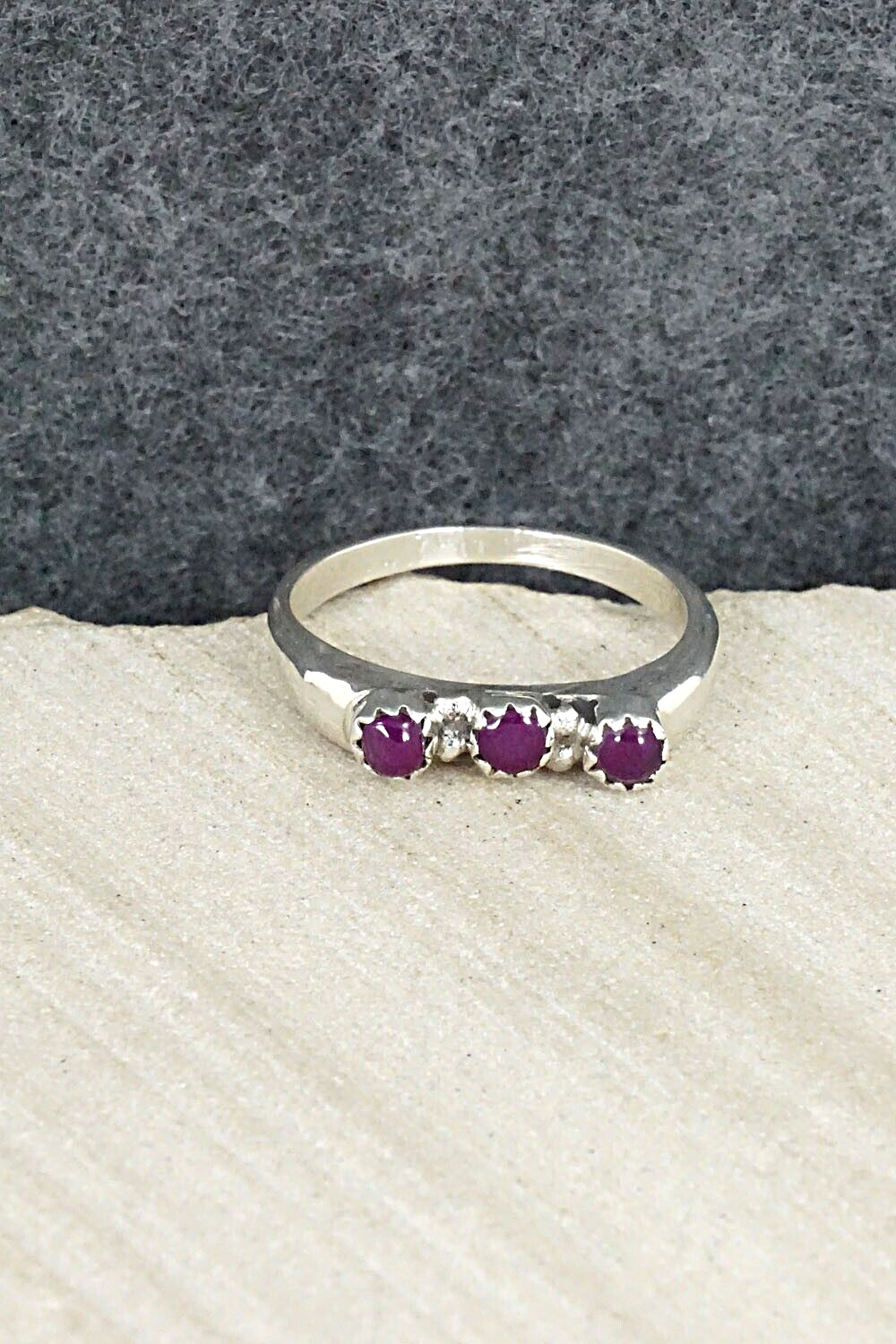 Turquoise and Sterling Silver Ring - Roy Thompson - Size 10