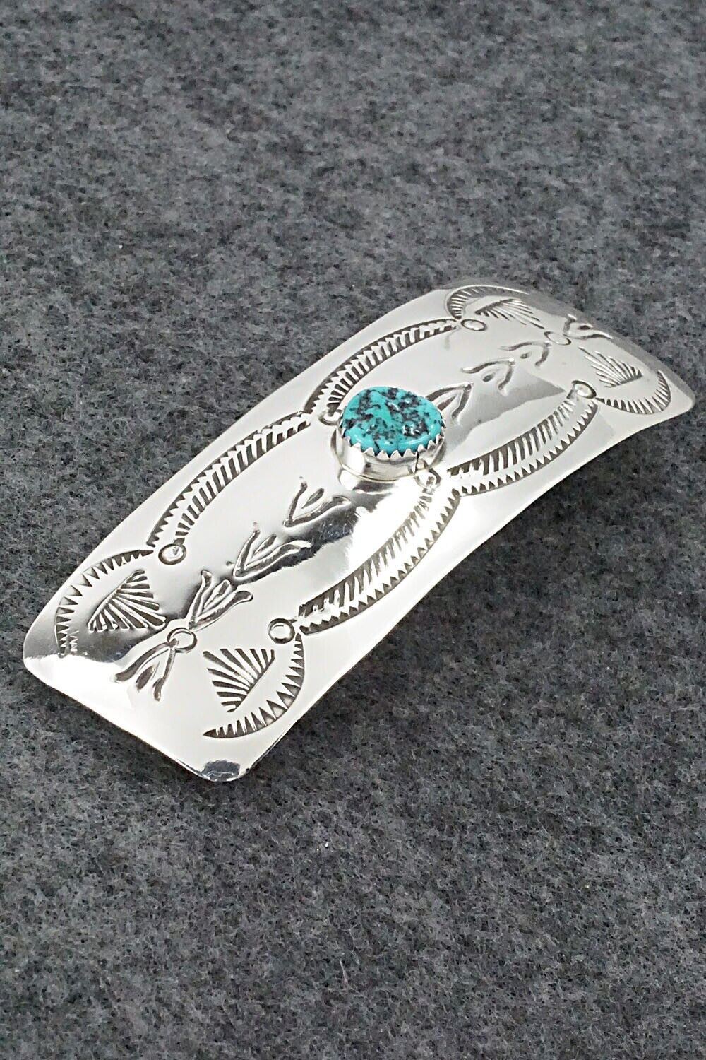 Turquoise & Sterling Silver Hair Barrette - Jolene Begay