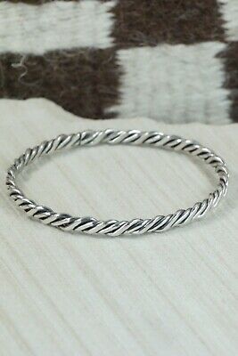 Navajo Sterling Silver Bangle - Elaine Tahe