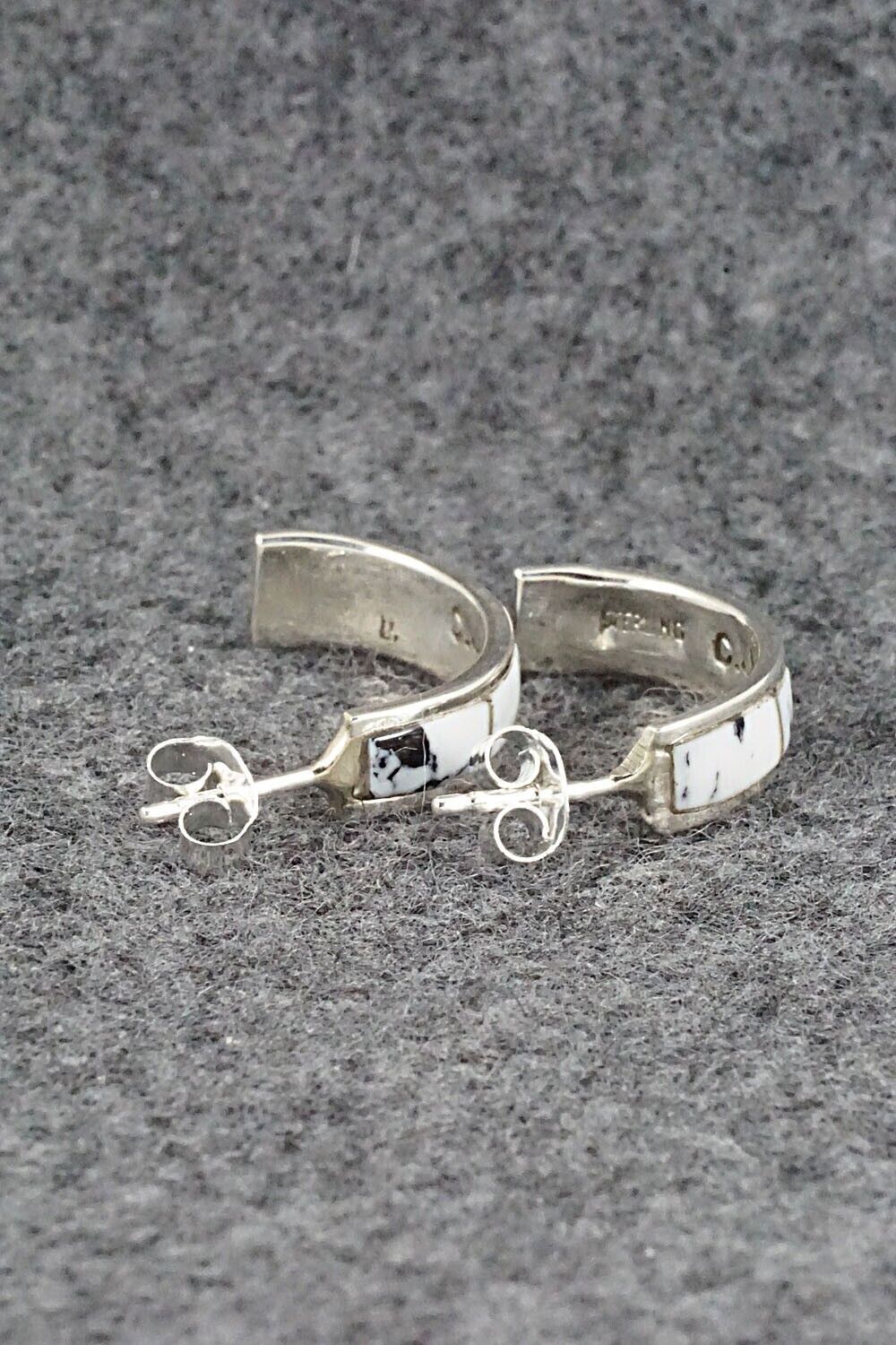 White Buffalo & Sterling Silver Earrings - Claresse Kylestewa