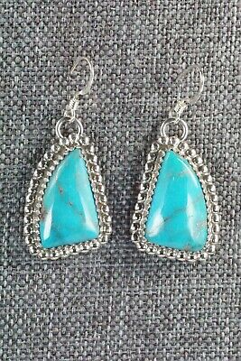 Turquoise & Sterling Silver Earrings - Alvin Joe