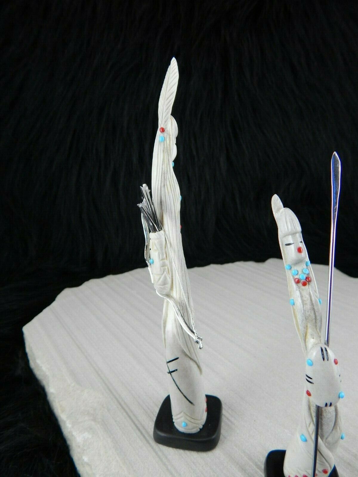 Hunter and Guide Zuni Fetish Carving Set - Michael Laweka - High Lonesome Trading