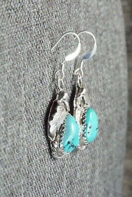 Turquoise & Sterling Silver Earrings - Roberta Begay