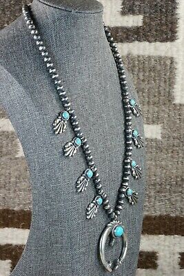 Turquoise & Sterling Silver Squash Blossom - Bobby Platero
