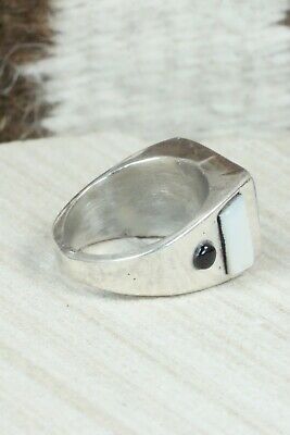 Turquoise & Sterling Silver Ring - Leslie & Gladys Lamy - Size 10