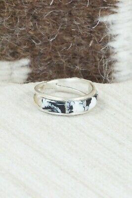 White Buffalo & Sterling Silver Ring - Gloria Waseta - Size 5.5