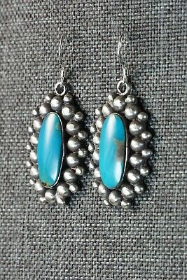 Navajo Turquoise & Sterling Silver Earrings - Freida Martinez