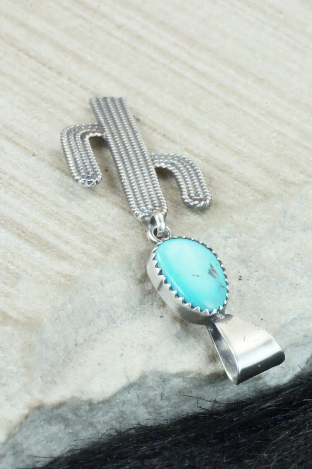 Turquoise and Sterling Silver Pendant - Annie Spencer