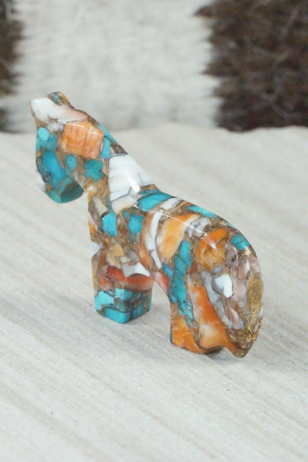 Horse Zuni Fetish Carving - Bernard Laiwakete