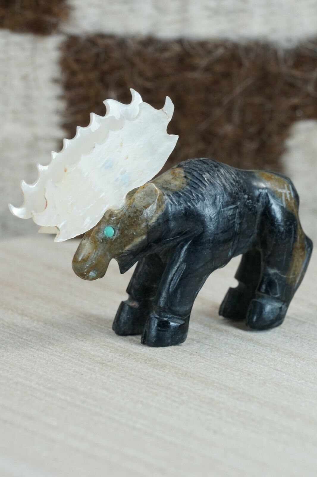 Moose Zuni Fetish Carving - Jonas Hastito
