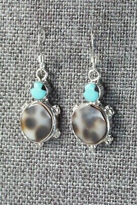Turquoise, Shell & Sterling Silver Earrings - Kathryn Qualo