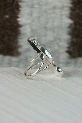 Navajo 4 Stone Turquoise and Sterling Silver Ring - Roberta Begay - 6 - High Lonesome Trading
