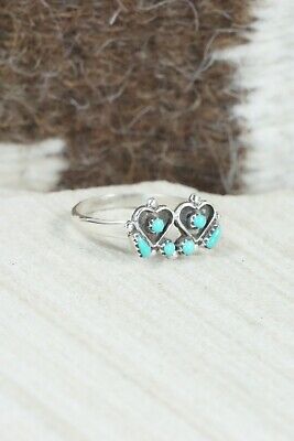 Turquoise & Sterling Silver Ring - Charles Martinez - Size 8.75