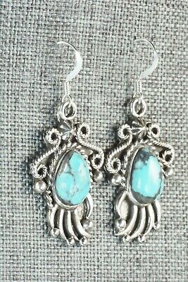 Turquoise & Sterling Silver Earrings - Raymond Delgarito