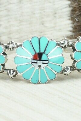 Turquoise & Sterling Silver Bracelet - Burdian Soseeah