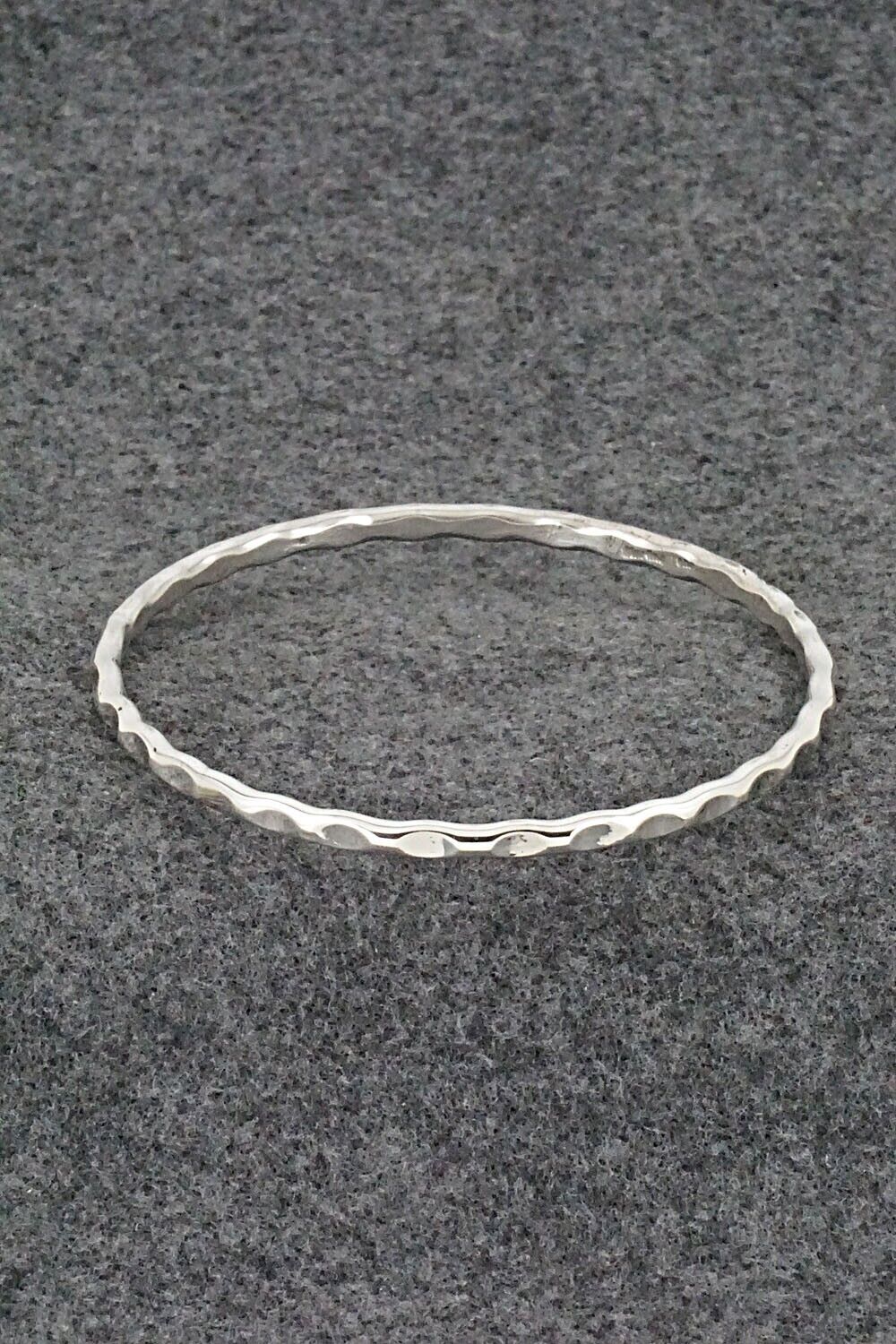 Sterling Silver Bangle Bracelet - Elaine Tahe