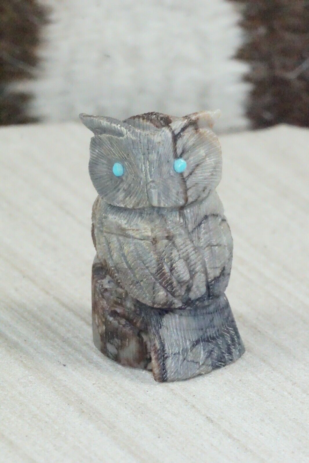 Owl Zuni Fetish Carving - Colin Weeka