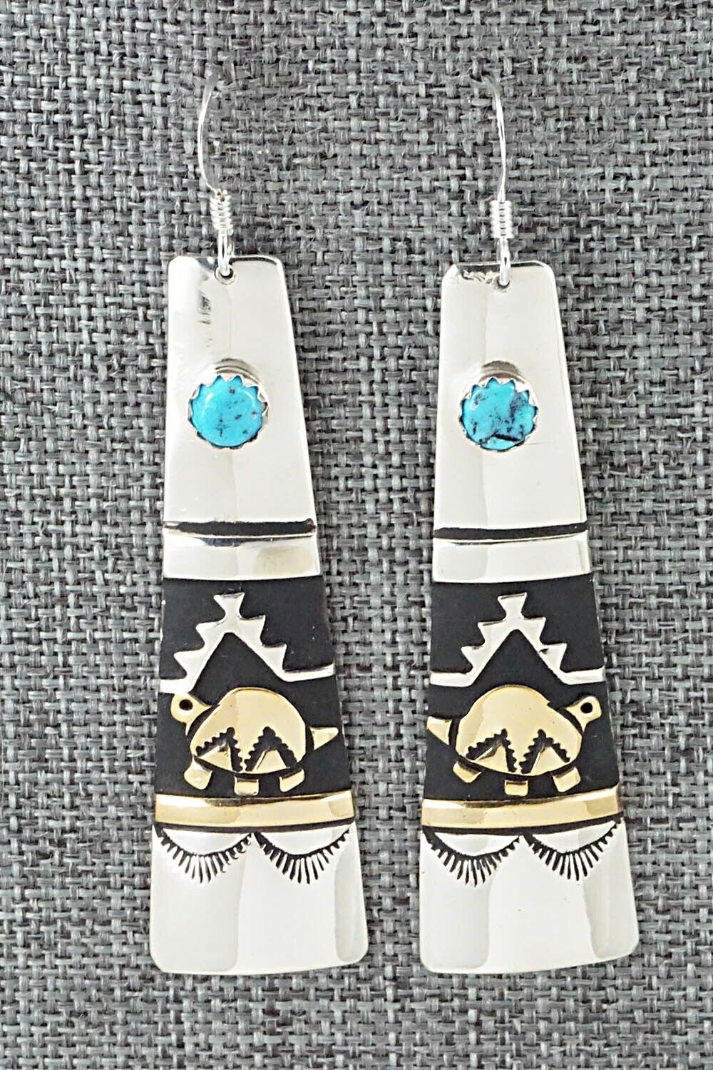 Turquoise & Sterling Silver Earrings - Rosita Singer
