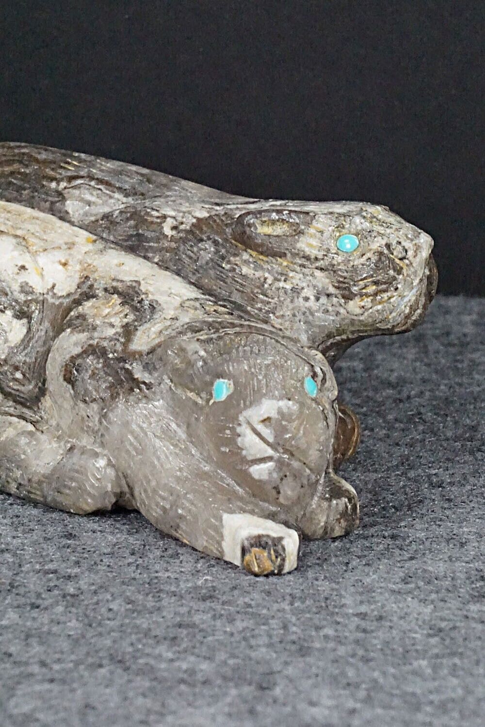 Mountain Lion Zuni Fetish Carving - Lance Cheama
