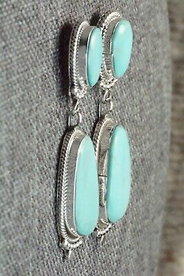 Turquoise & Sterling Silver Earrings - Verley Betone