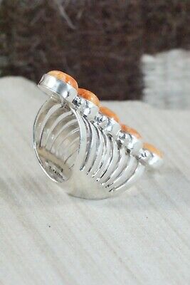 Spiny Oyster & Sterling Silver Ring - Thomas Yazzie - Size 6