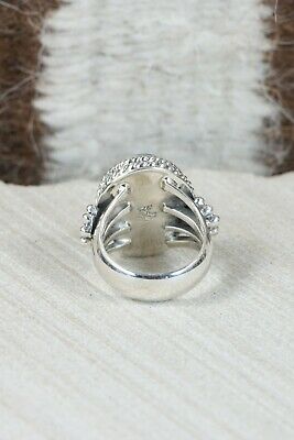 Navajo Turquoise & Sterling Silver Ring - Sheena Jack - Size 4.75