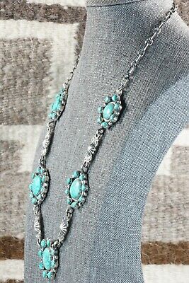 Turquoise & Sterling Silver Necklace - Annie Spencer - Navajo