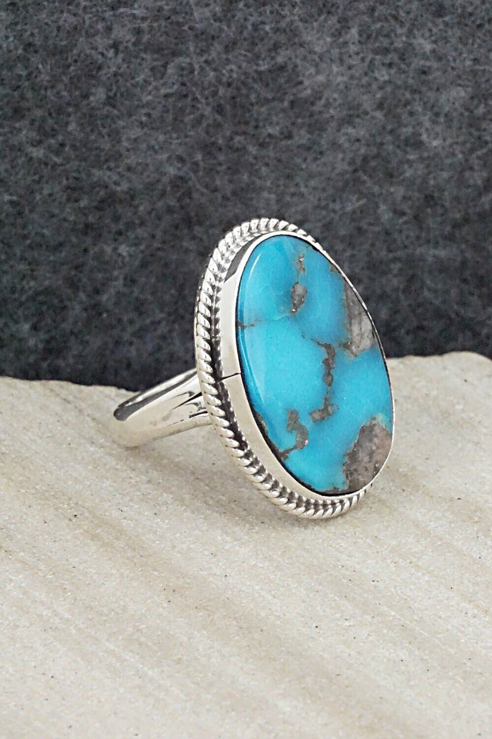 Turquoise & Sterling Silver Ring - Alice Rose Saunders - Size 5.5