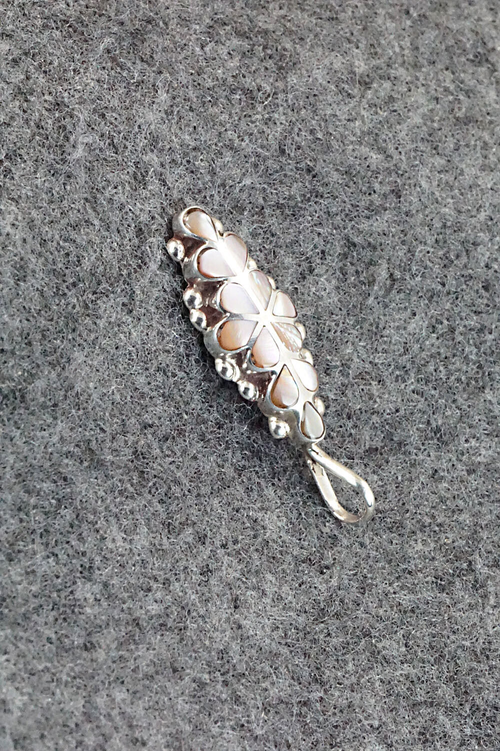 Mother of Pearl & Sterling Silver Inlay Pendant - Bernadette Hattie