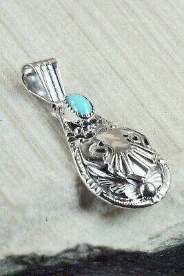 Turquoise and Sterling Silver Pendant - Henry Attakai - High Lonesome Trading