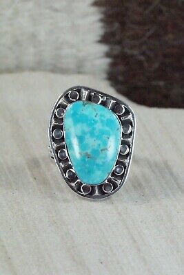 Turquoise & Sterling Silver Ring - Jimson Belin - Size 7.5