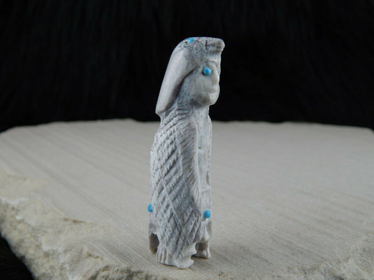 Eagle Dancer Zuni Fetish Carving - Marlon Lowsayatee - High Lonesome Trading