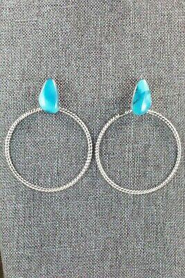 Turquoise & Sterling Silver Earrings - Annie Spencer - High Lonesome Trading