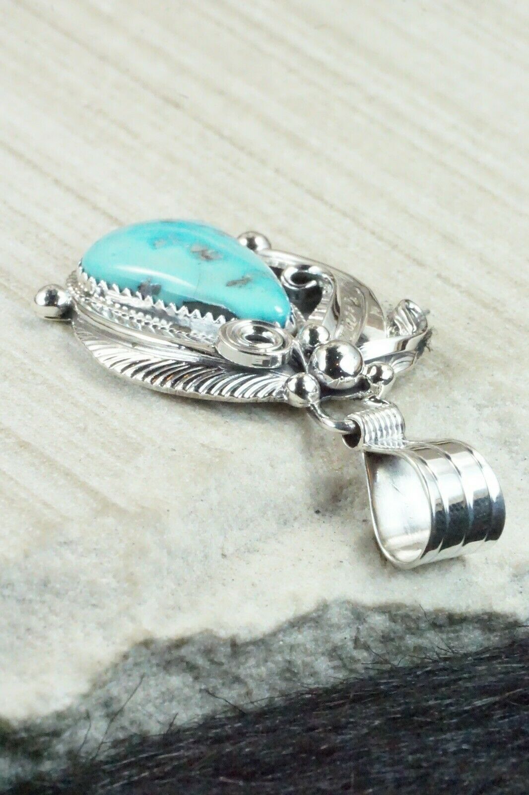 Turquoise & Sterling Silver Pendant - Davey Morgan
