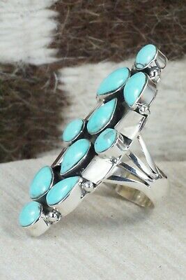 Turquoise & Sterling Silver Ring - Clarence Long - Size 6.5