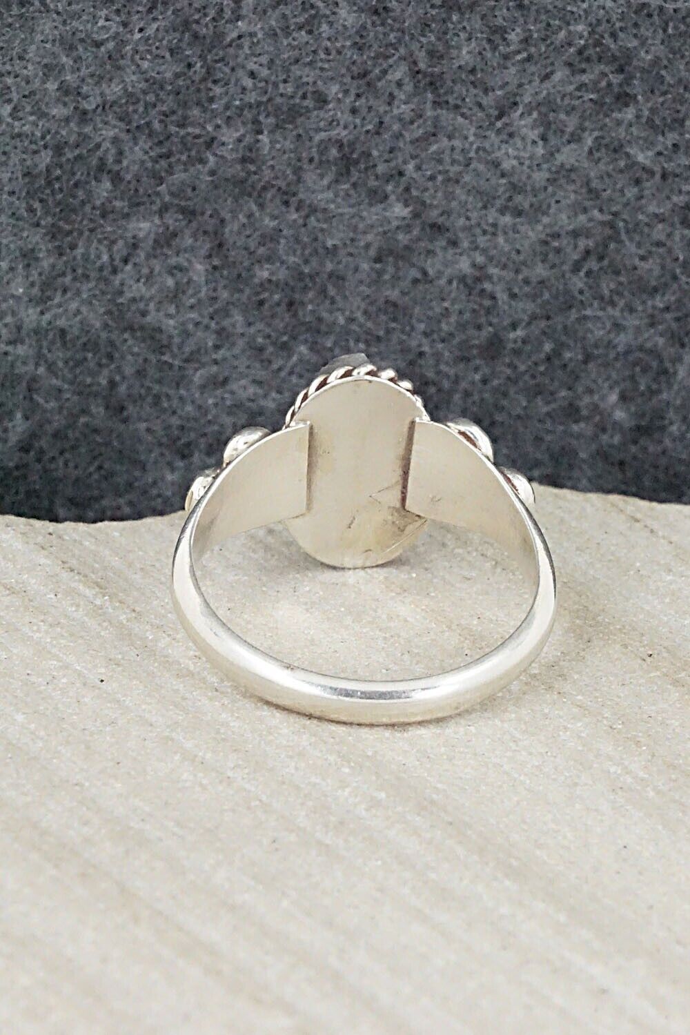 Turquoise & Sterling Silver Ring - Freda Martinez - Size 9.5