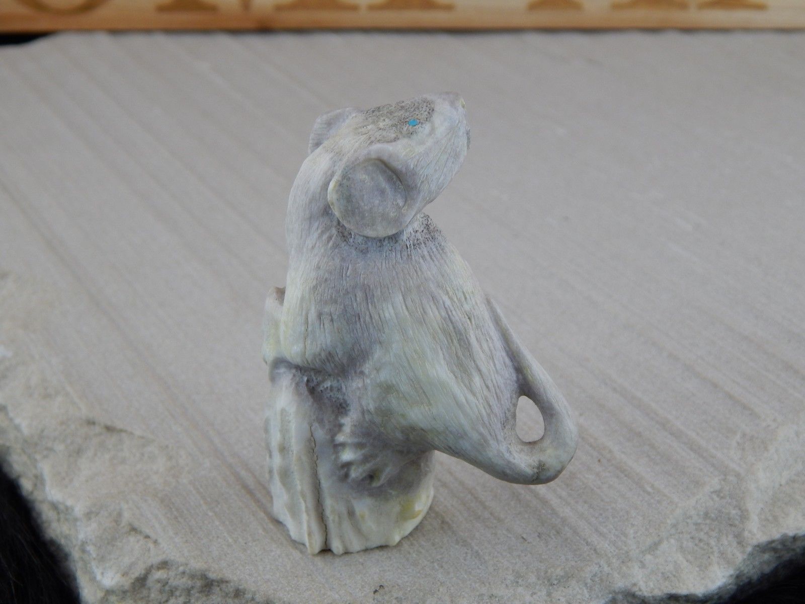 Mouse Zuni Fetish Carving - Maxx Laate - High Lonesome Trading