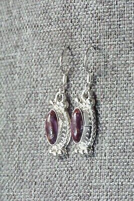 Spiny Oyster & Sterling Silver Earrings - Adelarae Yazzie