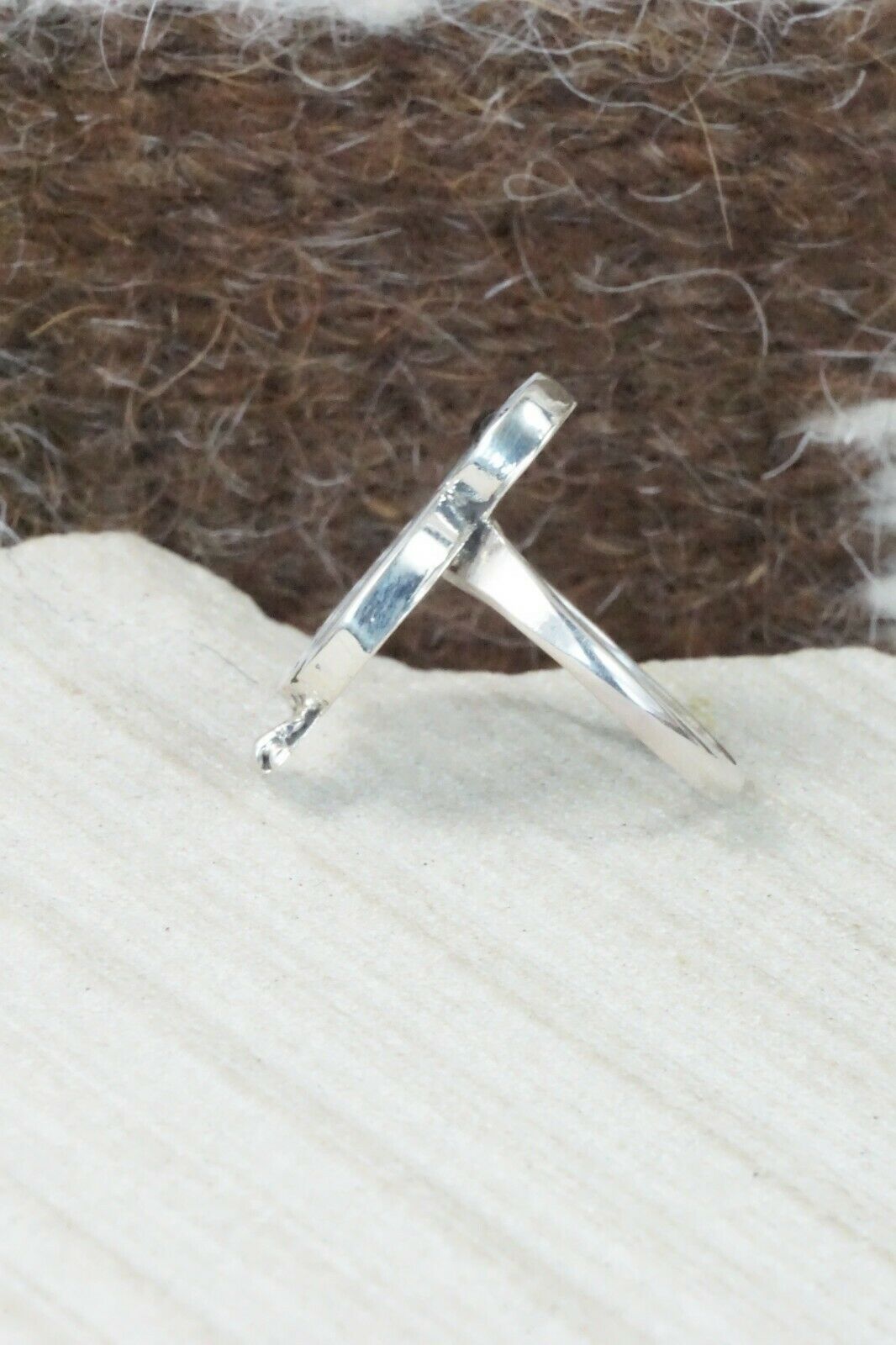 Mother of Pearl & Sterling Silver Ring - Reginda Kallestewa - Size 5.75