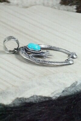 Turquoise & Sterling Silver Pendant - Kevin Billah