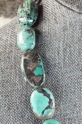 Turquoise & Sterling Silver Necklace - Navajo