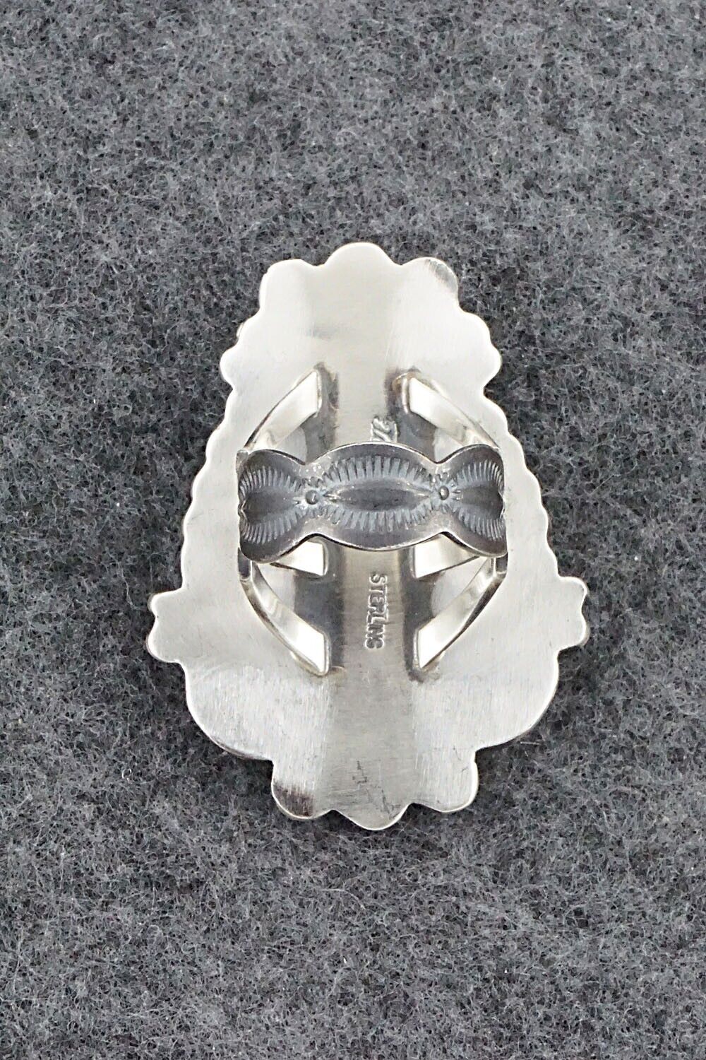 White Buffalo & Sterling Silver Ring - Tom Lewis - Size 6