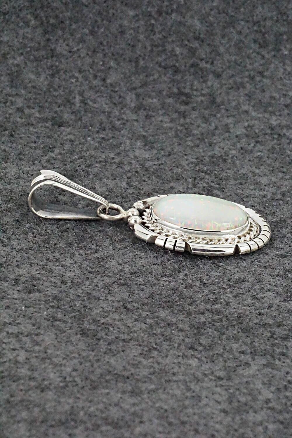 Opalite & Sterling Silver Pendant - Samuel Yellowhair