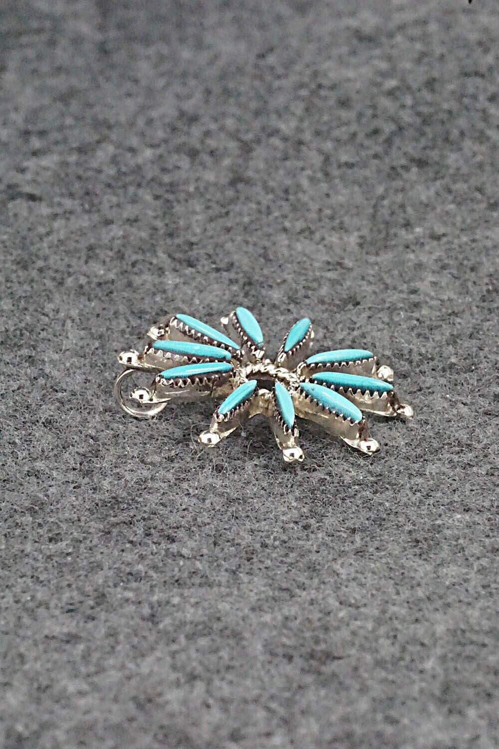 Turquoise & Sterling Silver Pendant - Yvette Kaamasee