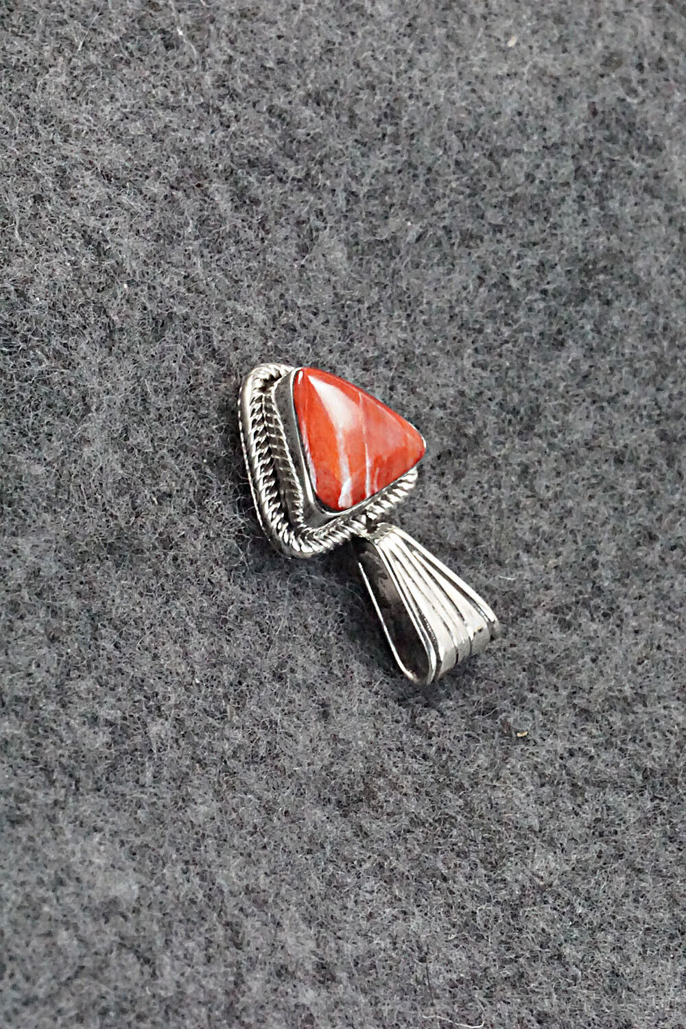 Spiny Oyster and Sterling Silver Pendant - Sadie Jim
