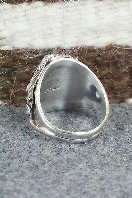 Turquoise & Sterling Silver Ring - Leonard Spencer - Size 12.75 - High Lonesome Trading
